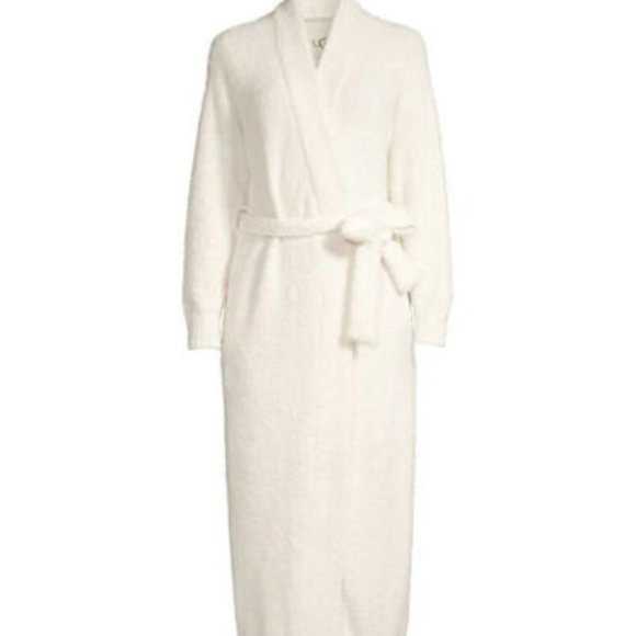 NWT UGG WOMEN'S LENNY LONG SWEATER PLUSH BATH ROBE CREAM - Picture 2 of 8